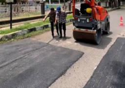 Pemkab Sidoarjo Optimis, Perbaikan Jalan Rusak Kelar Sebelum Lebaran