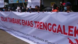 Aliansi Rakyat Trenggalek Tolak Rencana Tambang Emas SMN