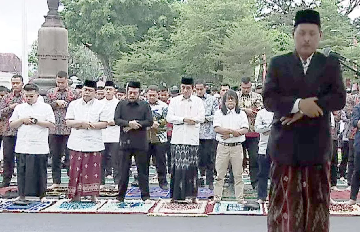 Presiden Jokowi Shalat Ied di Istana Kepresidenan Yogyakarta