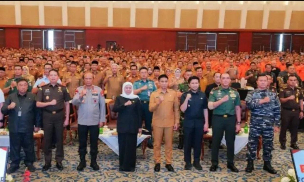 Rakor Forkopimda Provinsi Jatim. Bahas MBG, Darurat Narkoba hingga Posisi Ekonomi