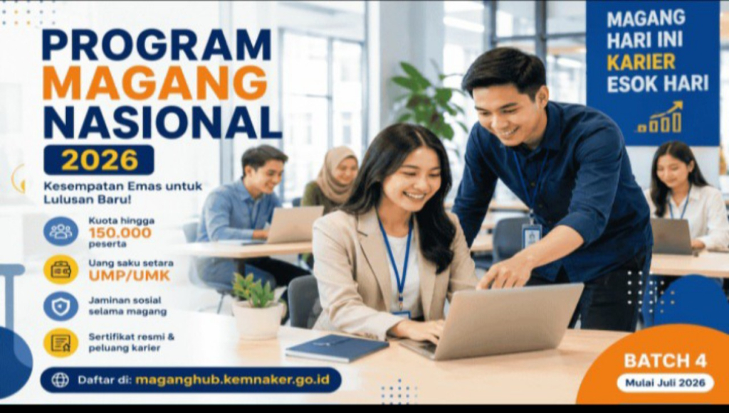Pendaftaran Program Magang Nasional Batch 4 Dibuka Juli 2026