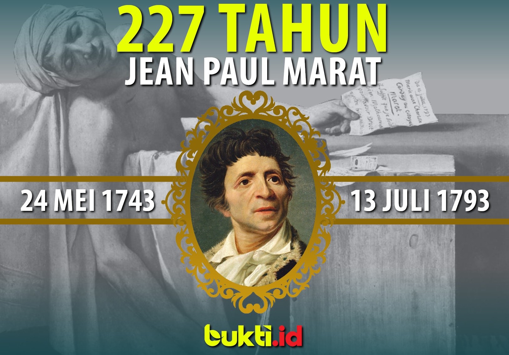 227 Tahun Terbunuhnya Jurnalis Radikal Jean Paul Marat