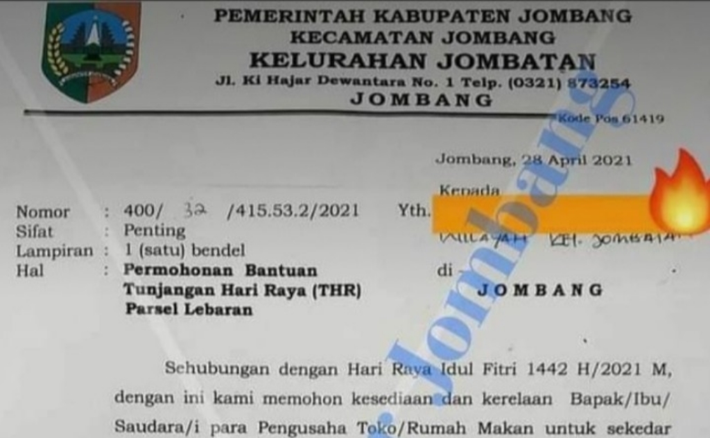 Gegara Surat, Lurah Jombatan Disemprit Camat Jombang