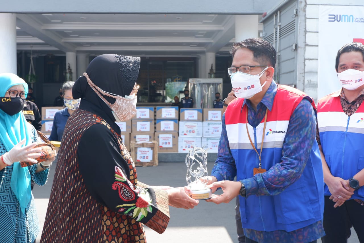 Pertamina Bantu Pemkot Surabaya 2 Miliar Berupa Perlengkapan Kesehatan 